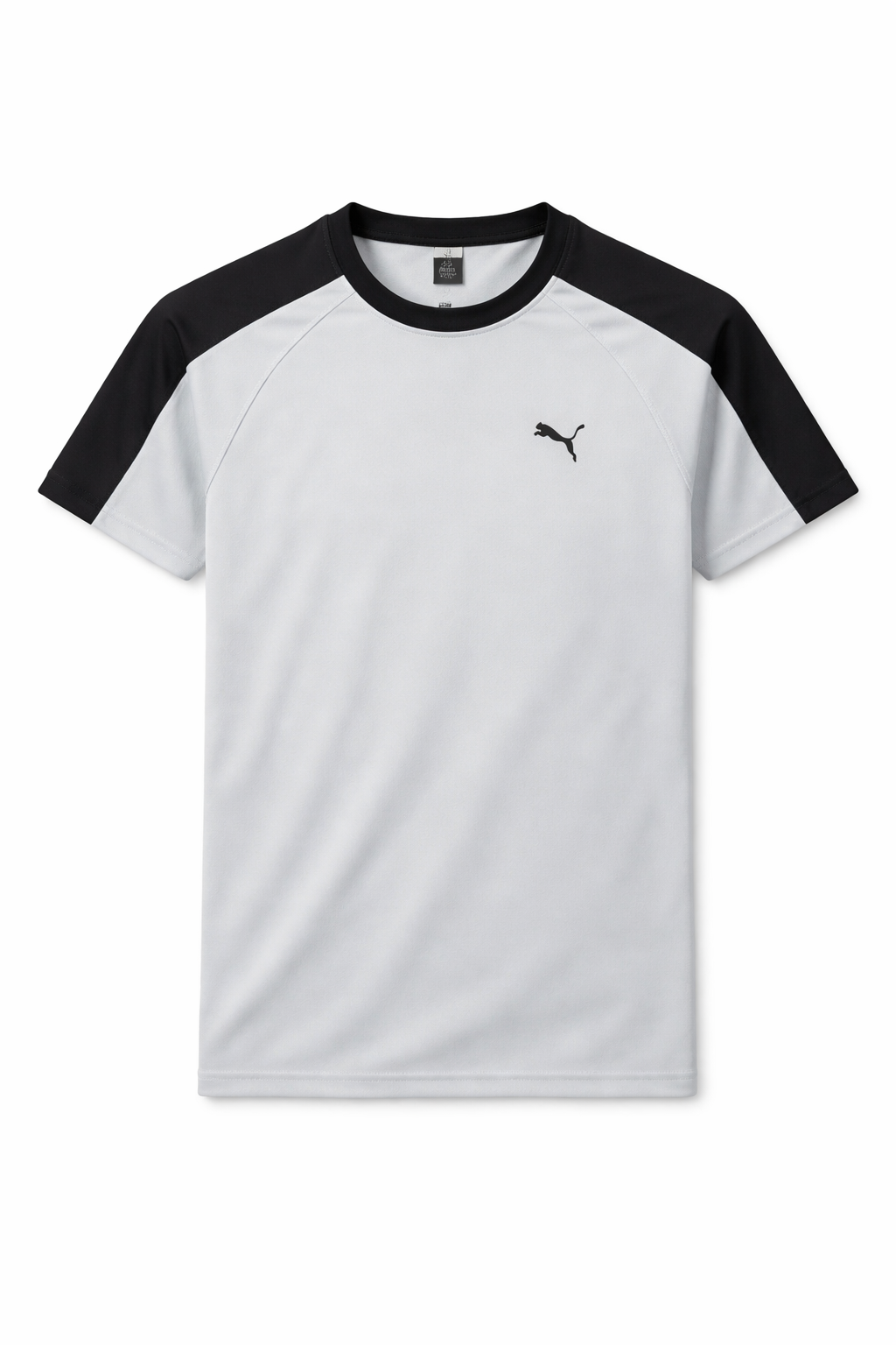 Puma Grey & Black Dry-Fit Mesh T-Shirt – Breathable Gym & Sports Wear