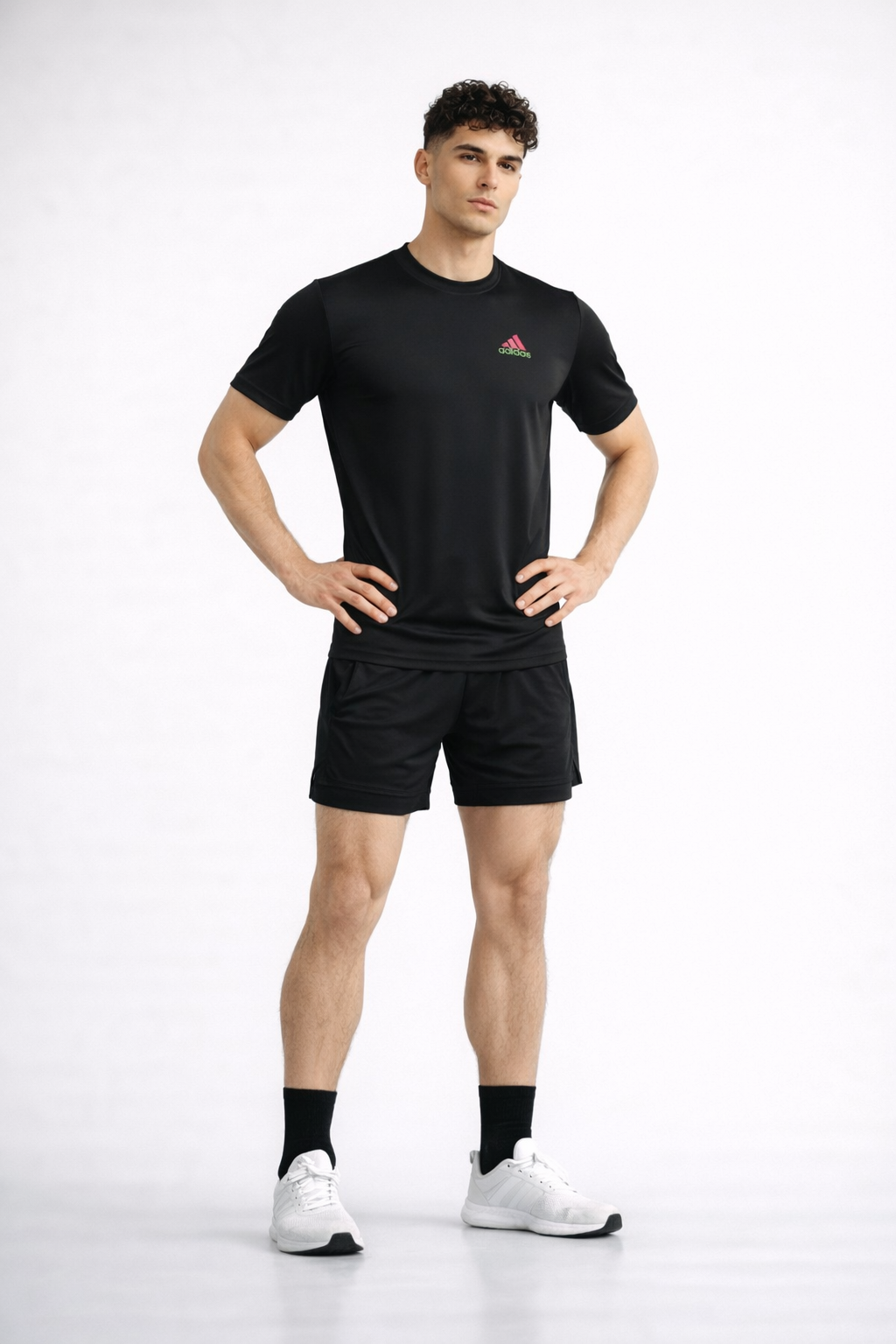 Men’s Adidas 2-Pack Tees Black/Acrya White– Imported Dry-Fit Fabric | Breathable Comfort