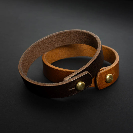 Leather Wrist Bands – Handmade Full-Grain Italian Leather