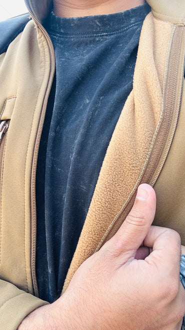 Premium Imported Waterproof Sherpa Fleece-Lined Winter Jacket – Camel