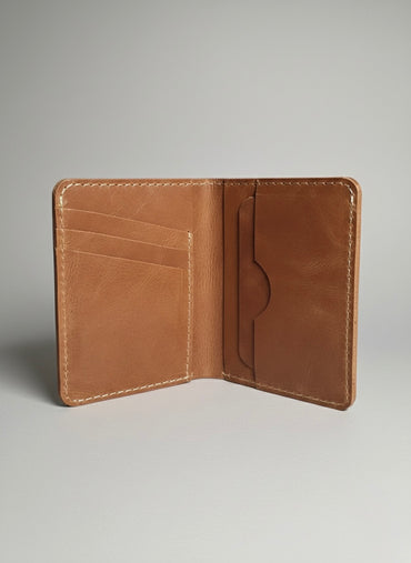 Bi-Fold Leather Wallet for Men – Bronze | Premium Full-Grain Italian Leather
