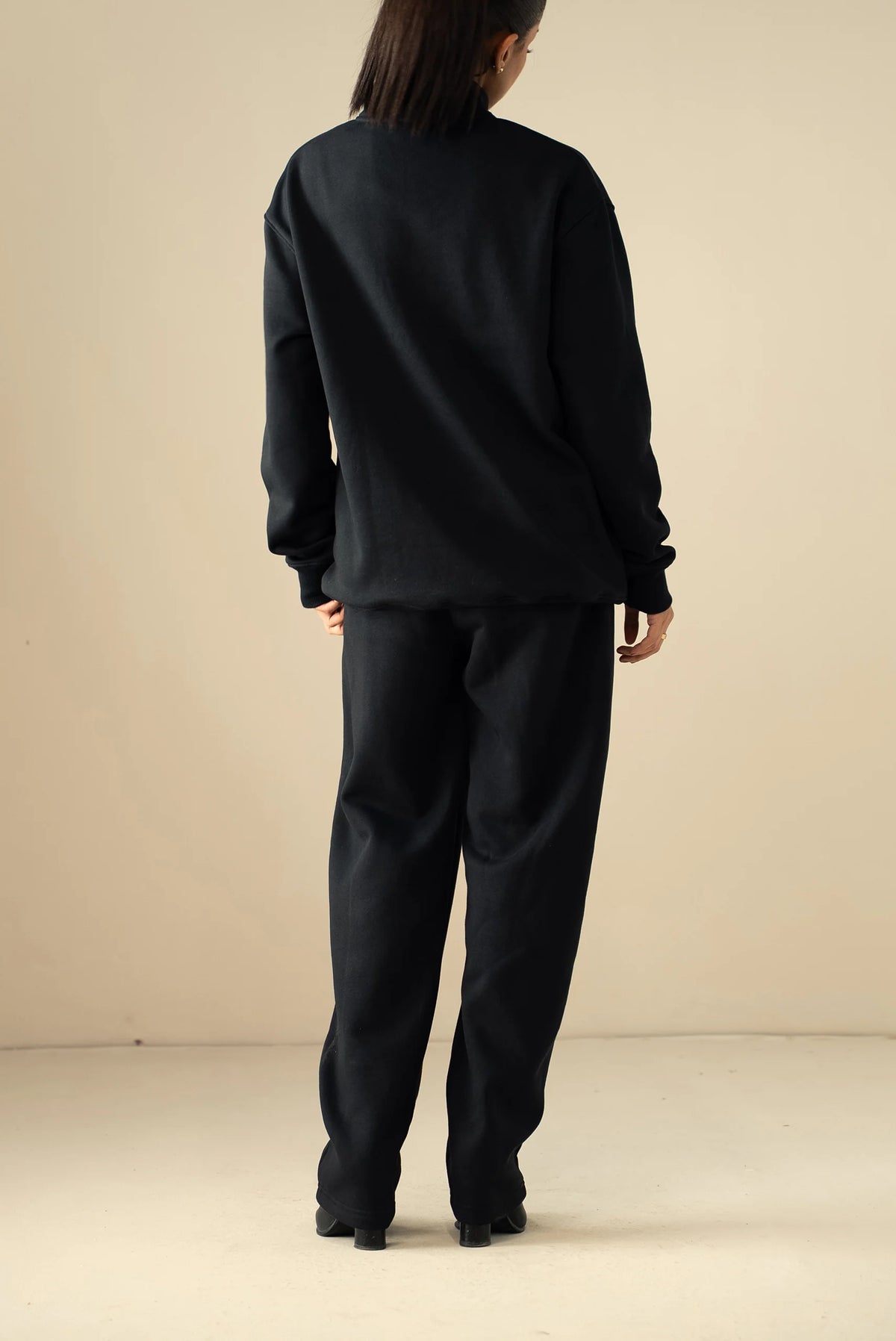 Quarter Zipper Sweatshirt-Black image 5