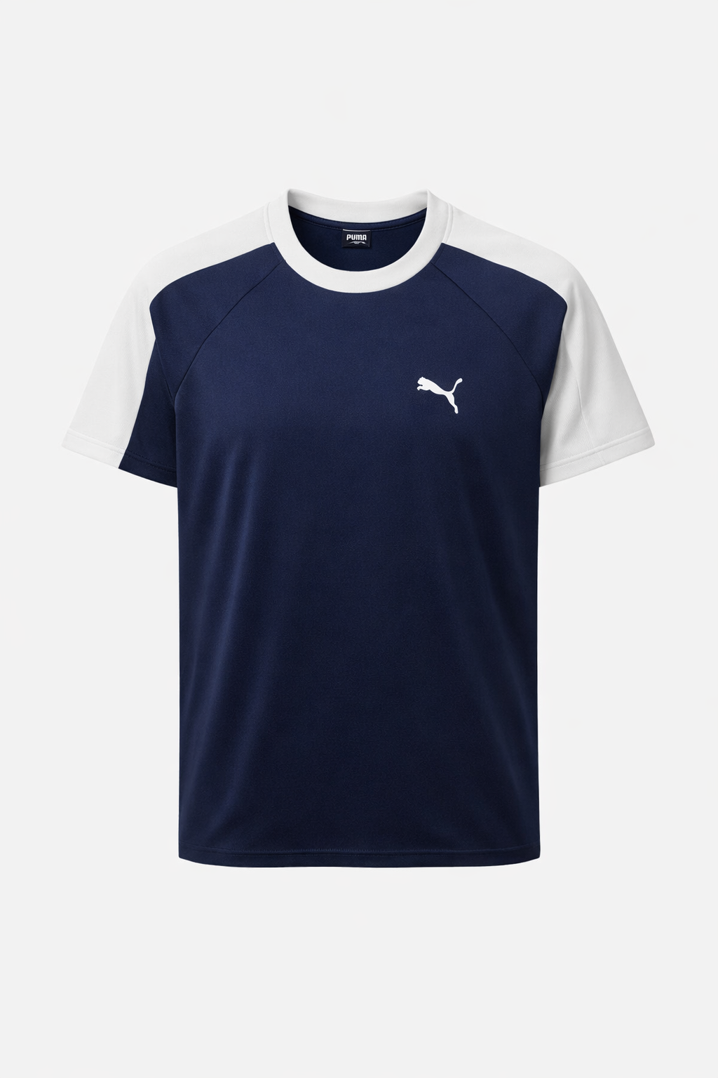 Puma Blue & White Dry-Fit Mesh T-Shirt – Breathable Gym & Sports Wear