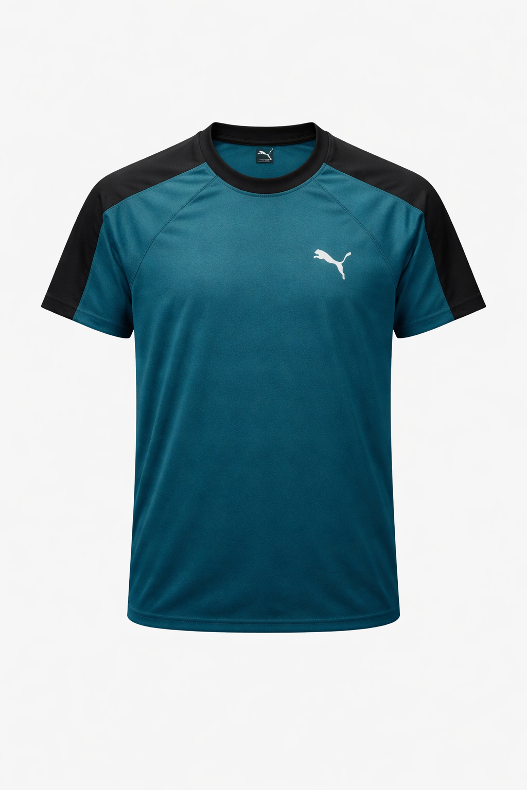 Puma Green & Black Dry-Fit Mesh T-Shirt – Breathable Gym & Sports Wear