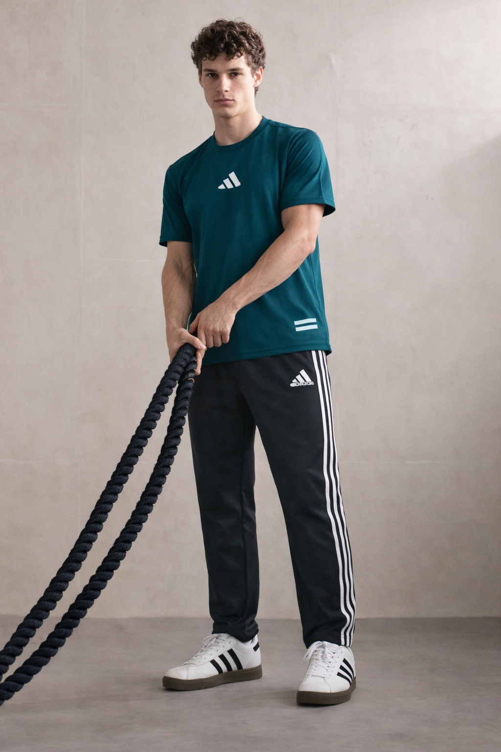 Adidas Track Suit Zinc/Black  – Breathable Gym & Sports Wear