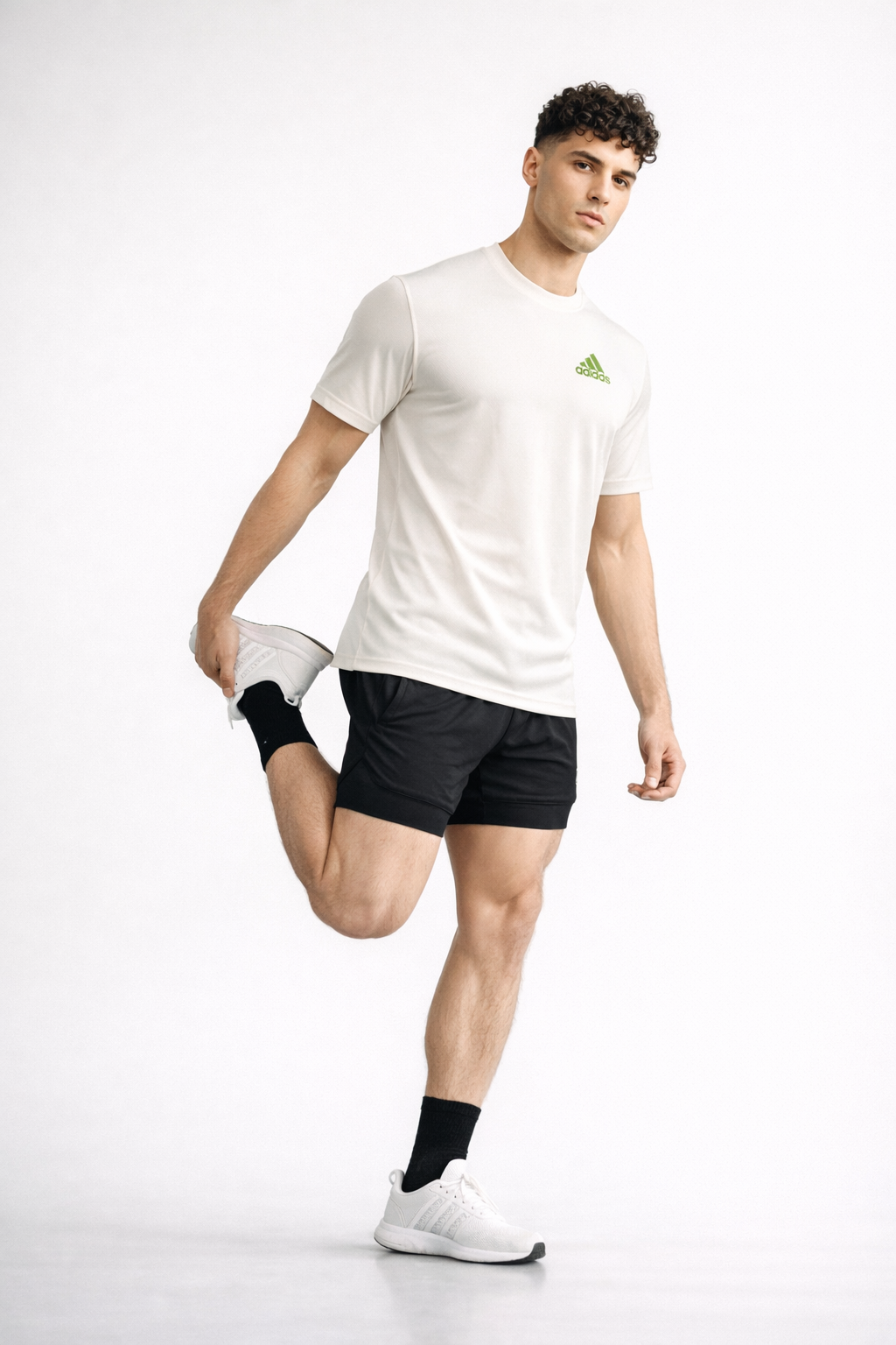 Men’s Adidas 2-Pack Tees Black/Acrya White– Imported Dry-Fit Fabric | Breathable Comfort