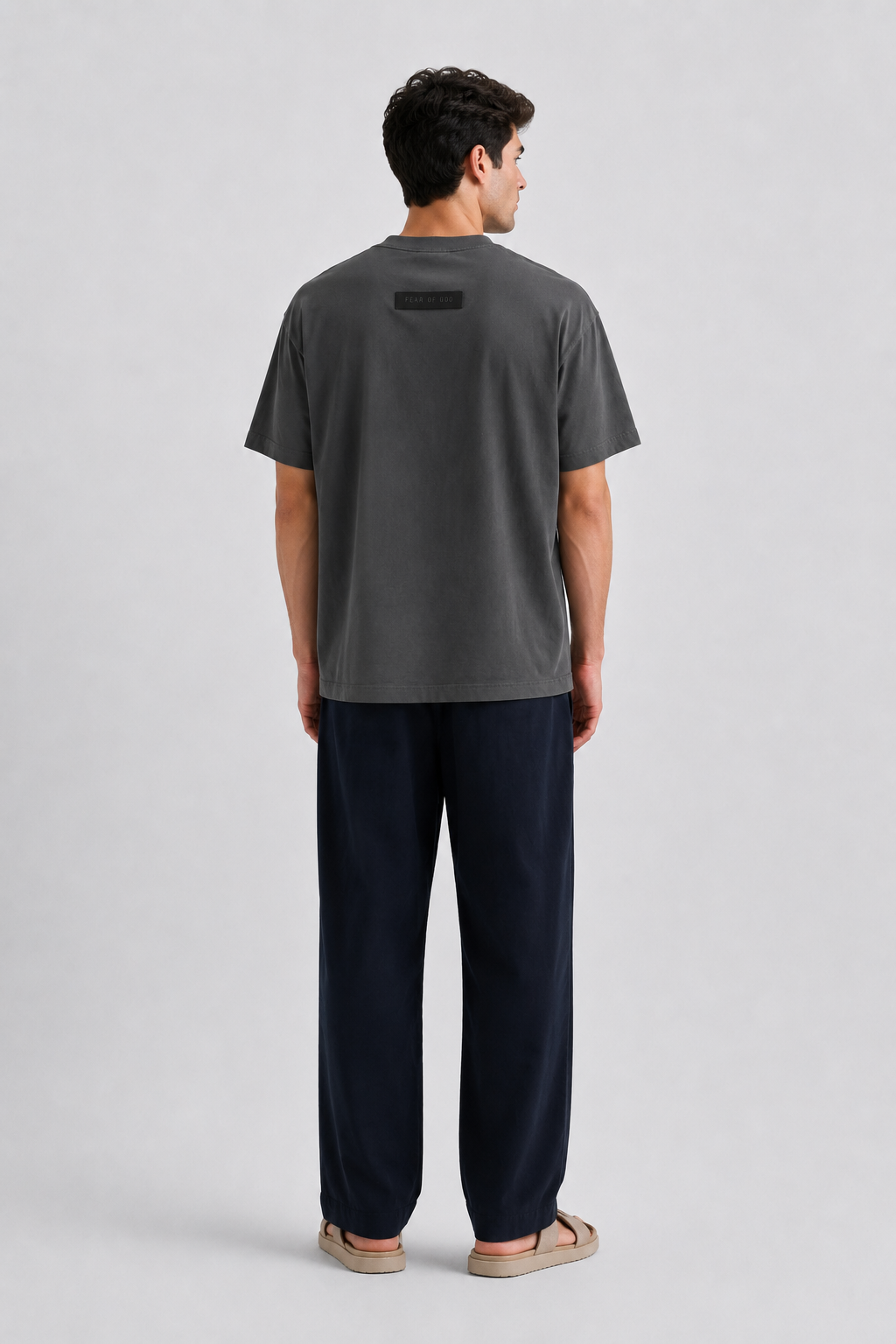 Fear of God Essentials Logo Tee - Charcoal Grey