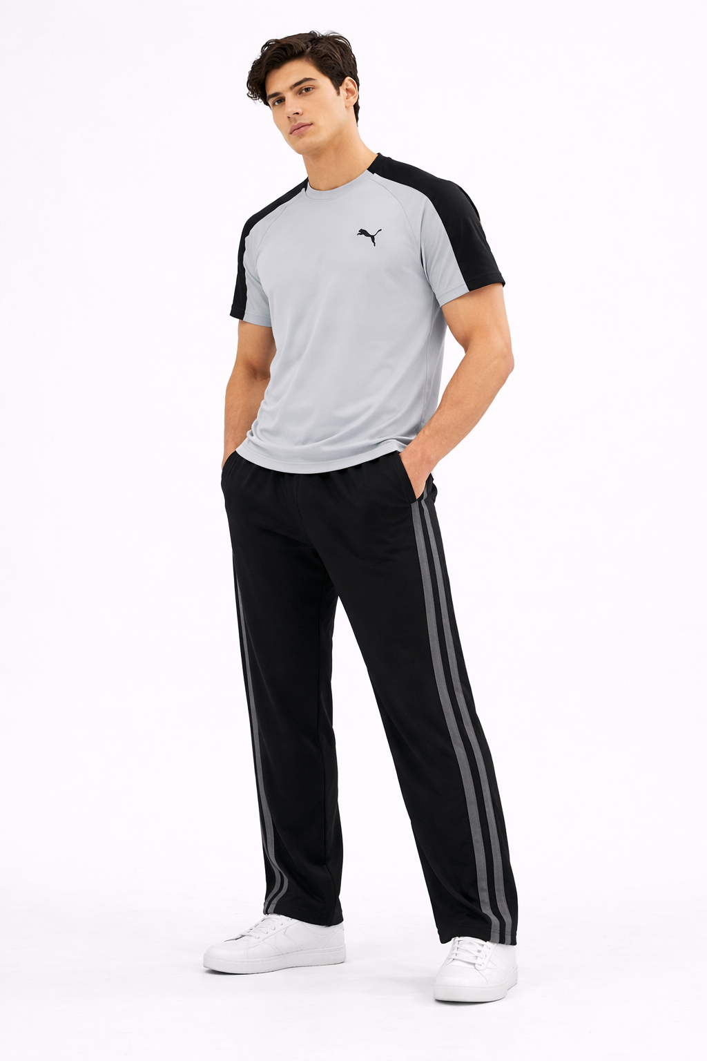 Puma Track Suit Grey  – Breathable Gym & Sports Wear