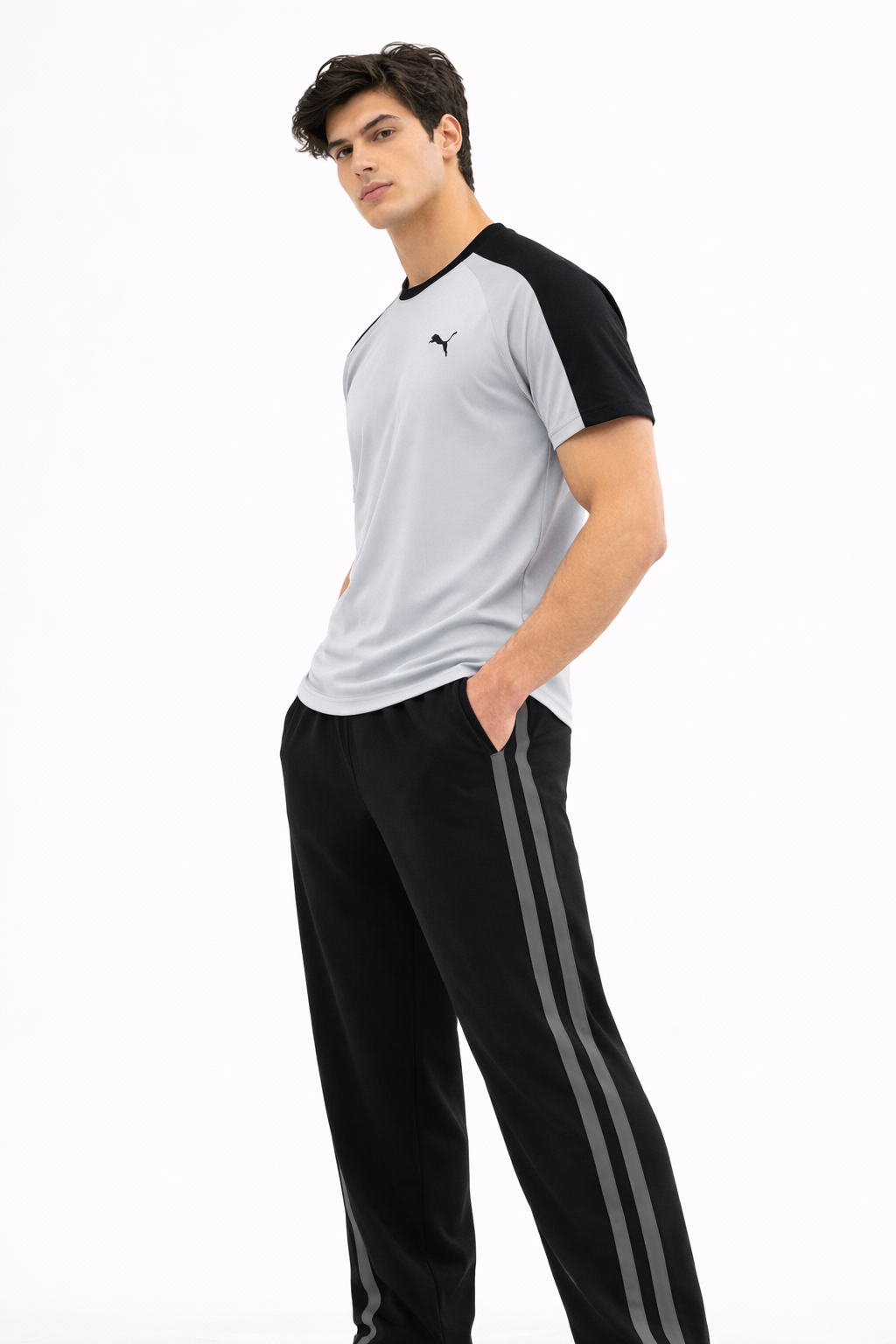 Puma Track Suit Grey  – Breathable Gym & Sports Wear