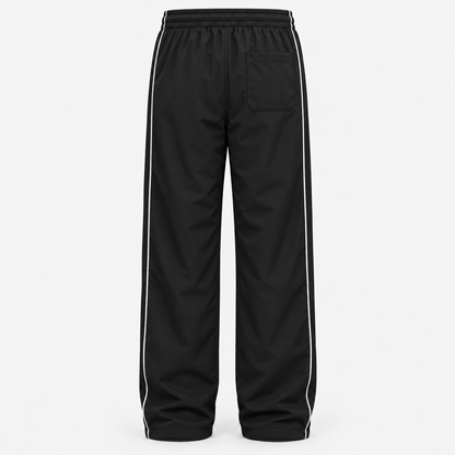 Imported Premium Micro Fabric Track Pants – Black