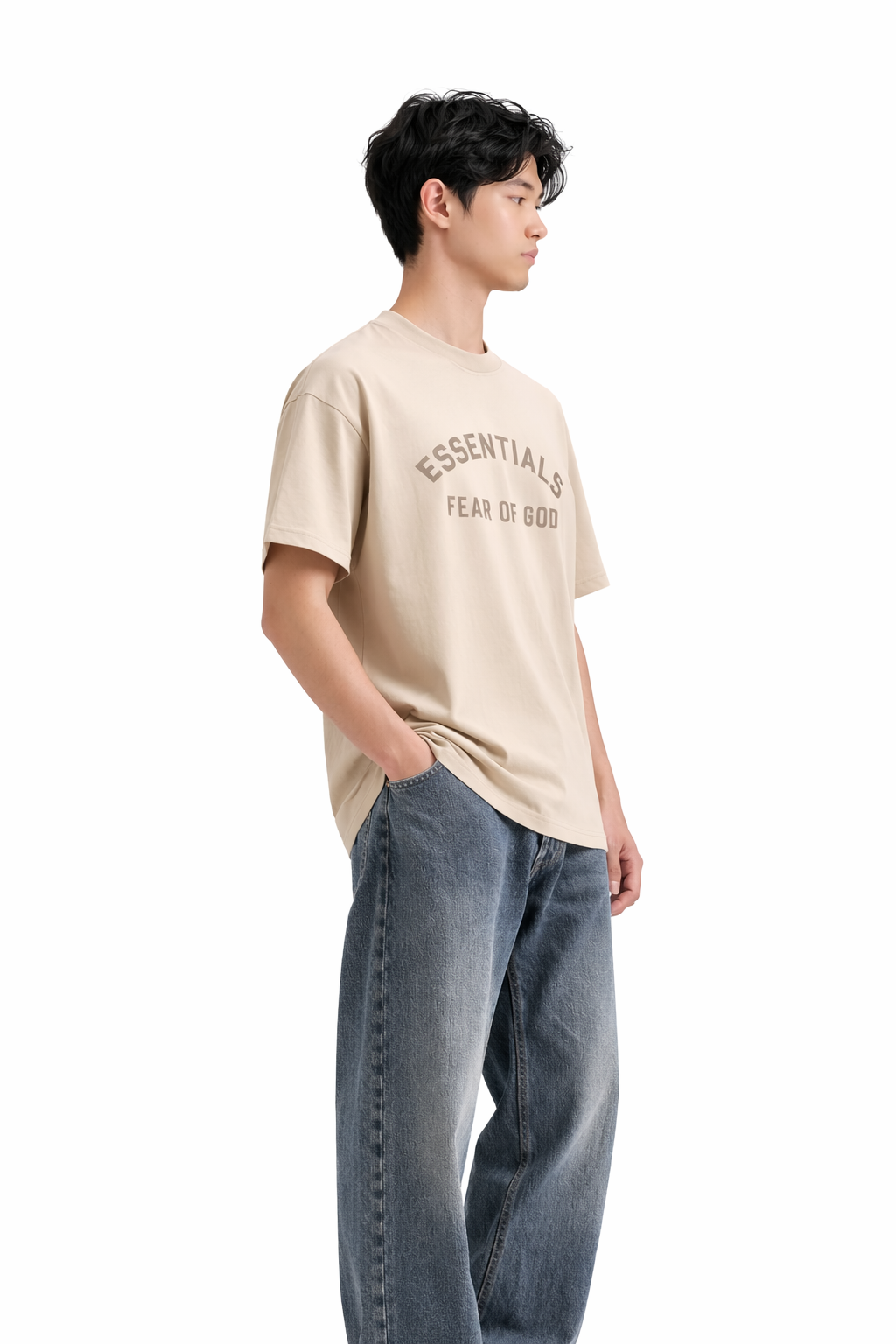 Essential Brand T-Shirt – Beige