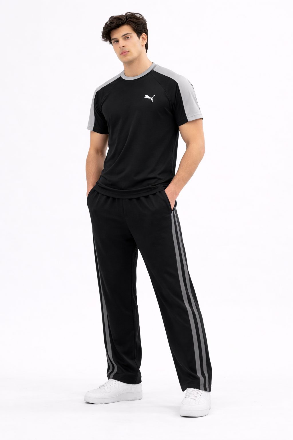 Puma Track Suit Black  – Breathable Gym & Sports Wear