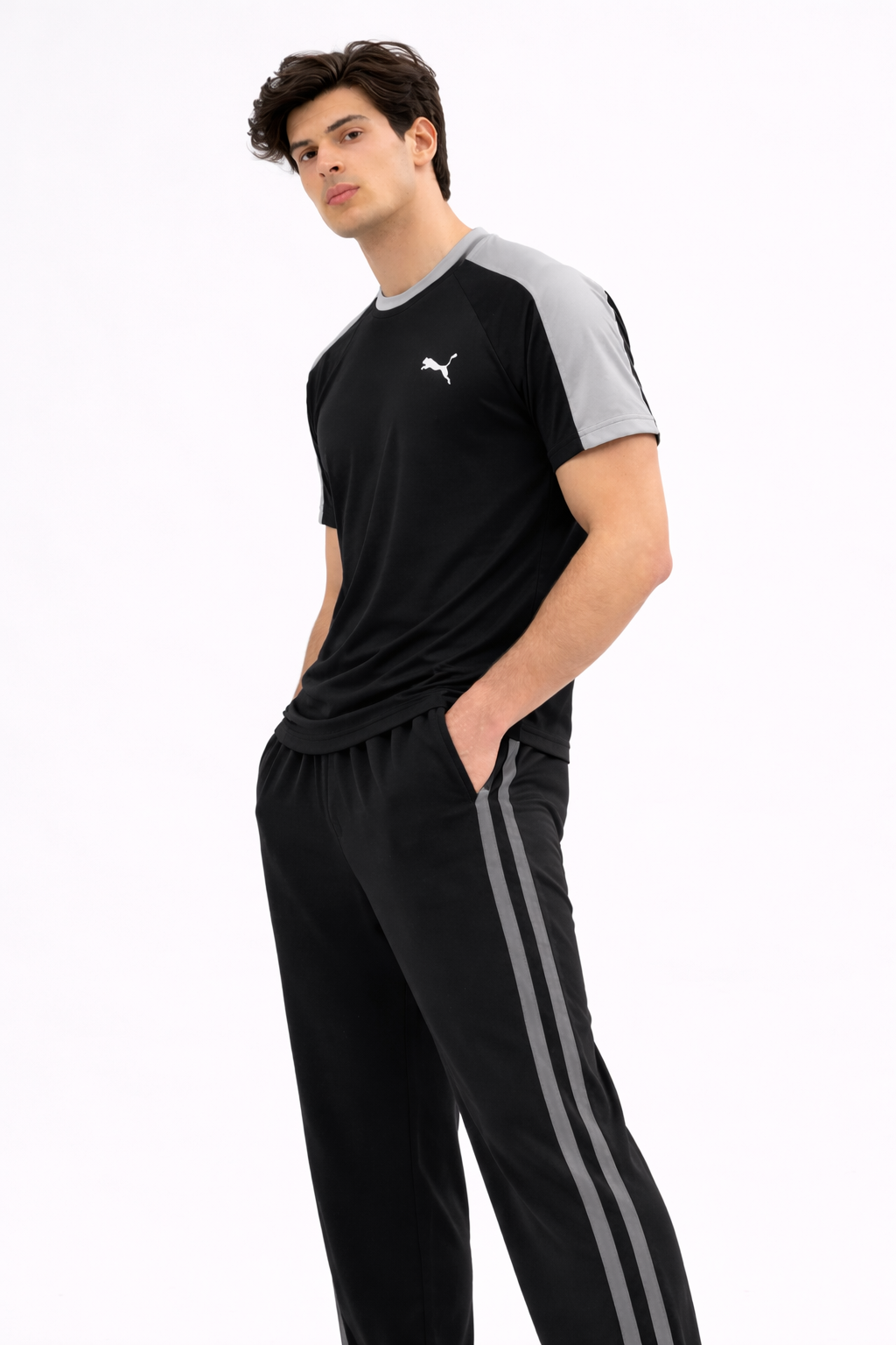 Puma Track Suit Black  – Breathable Gym & Sports Wear