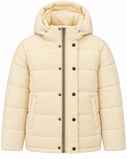 Premium Winter Puffer Jacket Water Proof – Cream