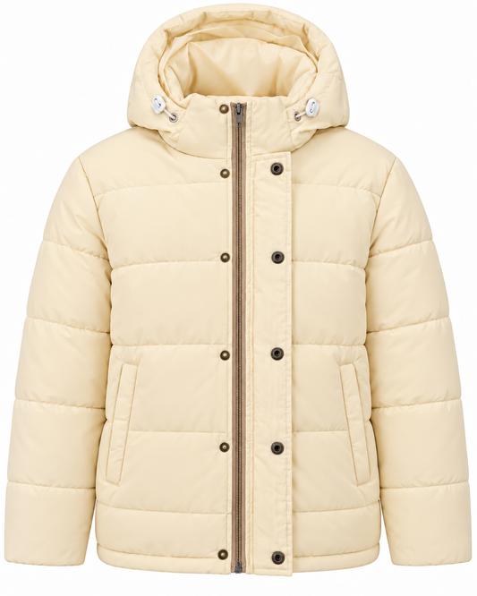 Premium Winter Puffer Jacket Water Proof – Cream