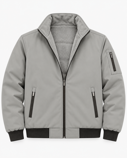 Premium Imported Waterproof Sherpa Fleece-Lined Winter Jacket – Grey