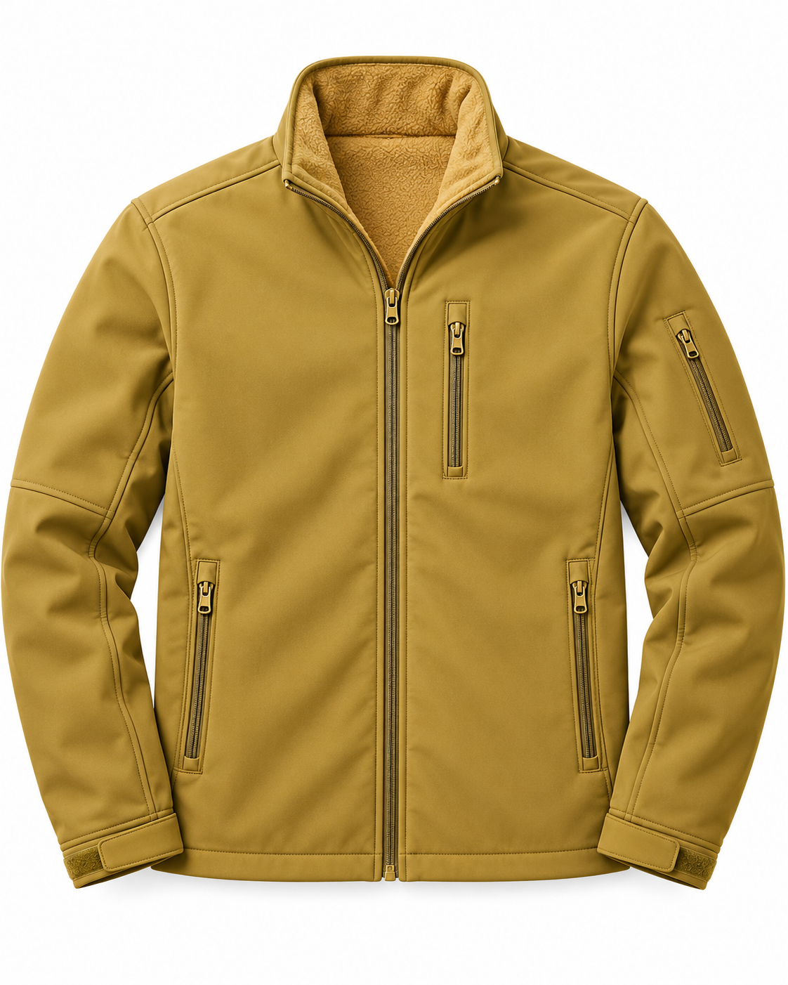 Premium Imported Waterproof Sherpa Fleece-Lined Winter Jacket – Camel