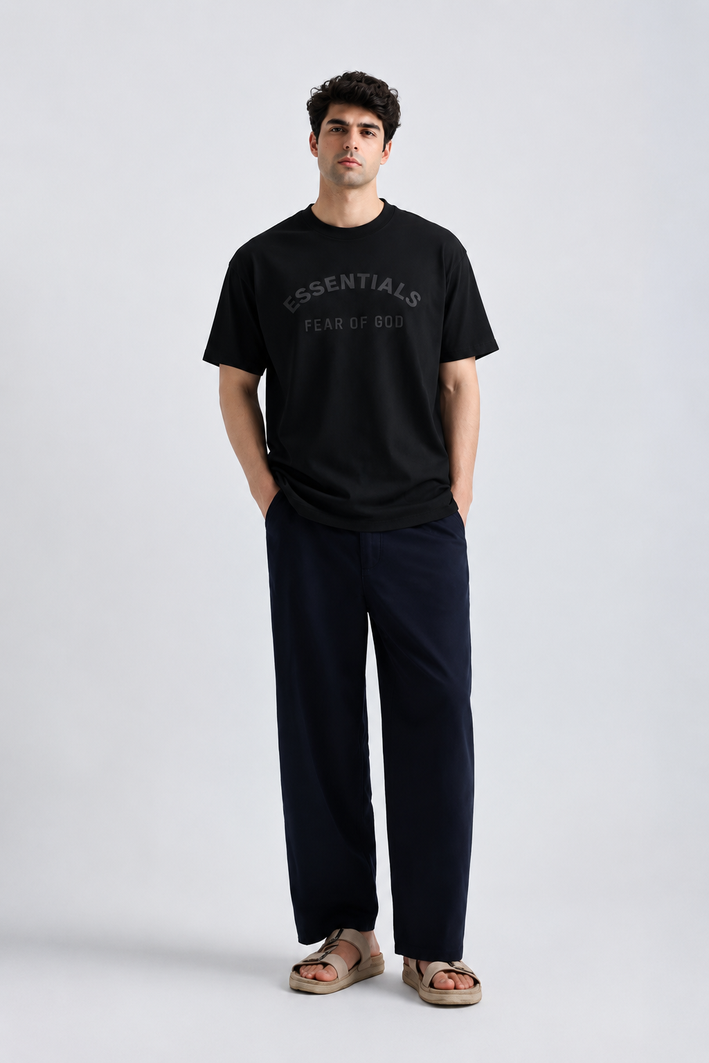 Fear of God Essentials Logo Tee - Black