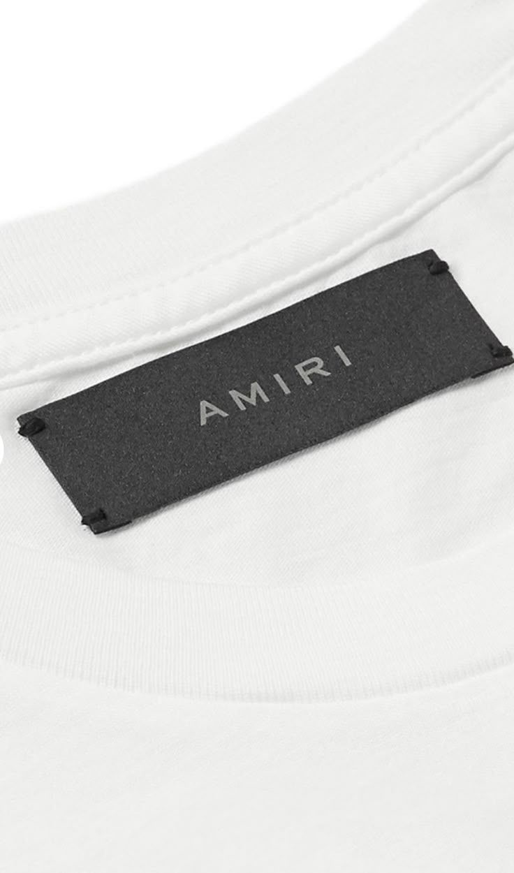 AMIRI Premium Embroidered Logo T-Shirt -  Imported Quality White (Pre Order)