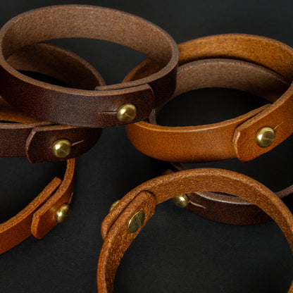 Leather Wrist Bands – Handmade Full-Grain Italian Leather