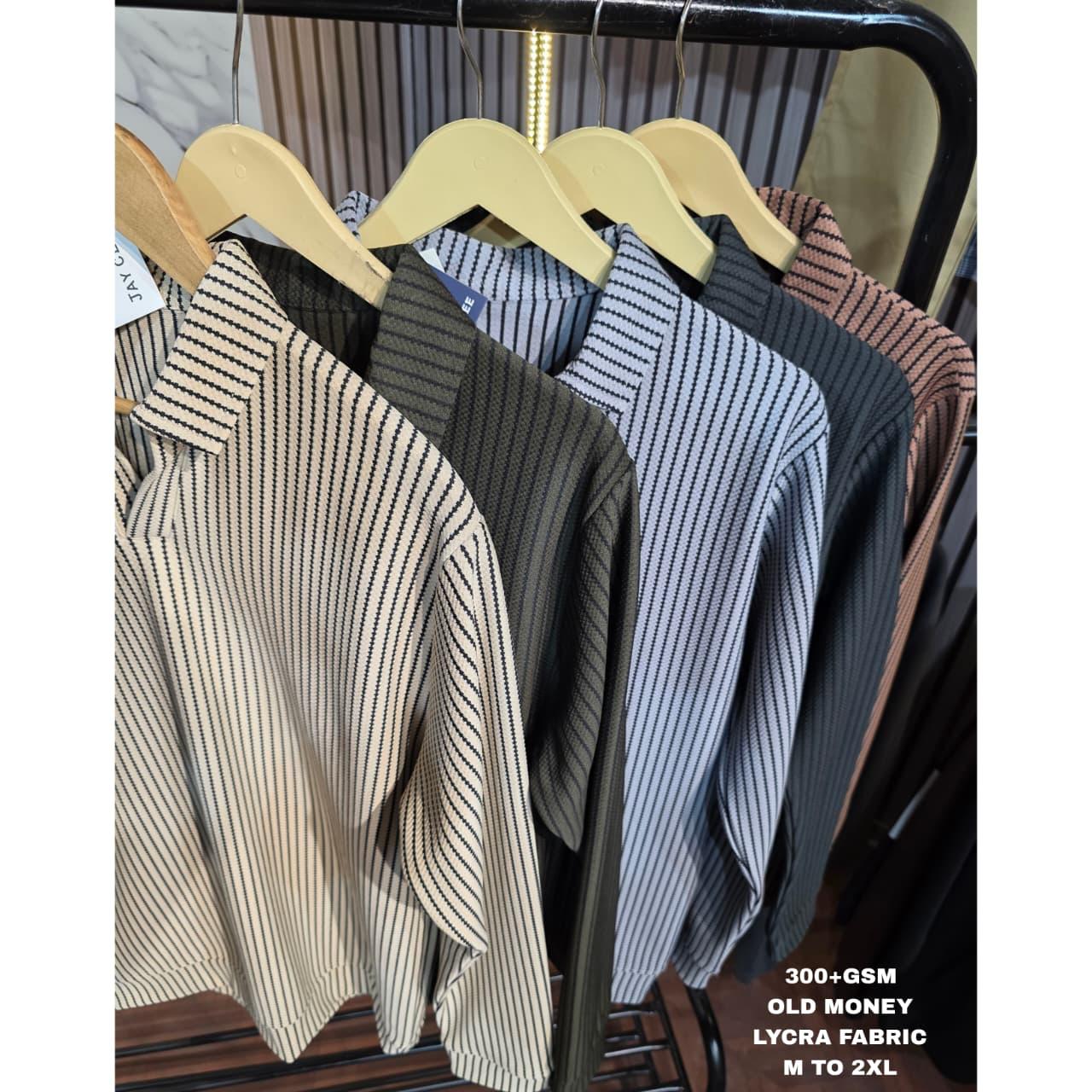 Ribbed Knit V-Collar Shirts