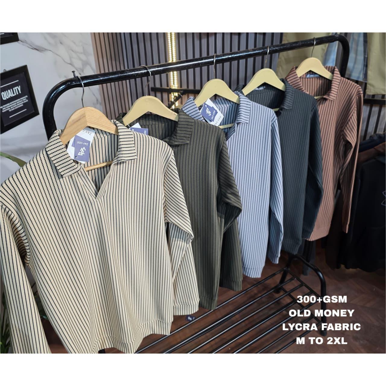 Premium Ribbed Knit Collar Shirt Multi Color