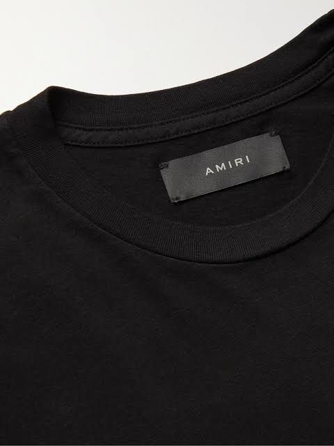 AMIRI Premium Embroidered Logo T-Shirt -  Imported Quality Grey (Pre Order)