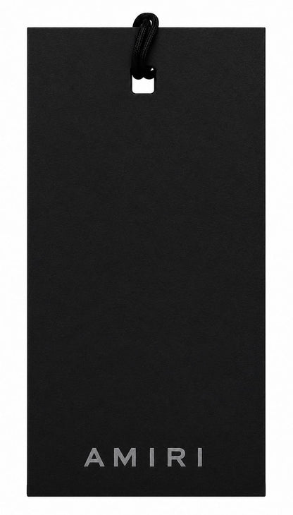 AMIRI Premium Embroidered Logo T-Shirt -  Imported Quality Black