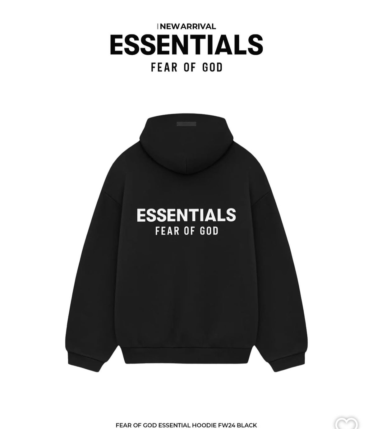 Fear of God Essentials Hoodie Black