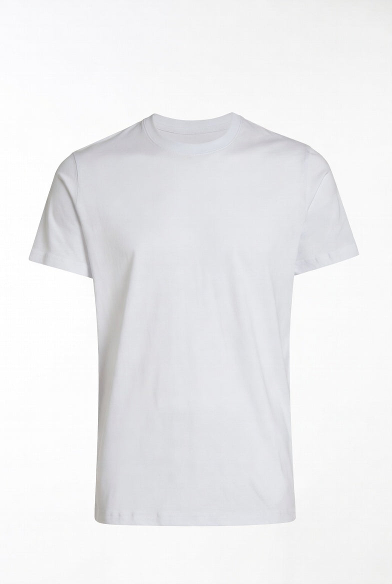 Men’s Plain White Cotton T-Shirt | 100% Premium Cotton Regular Fit Tee