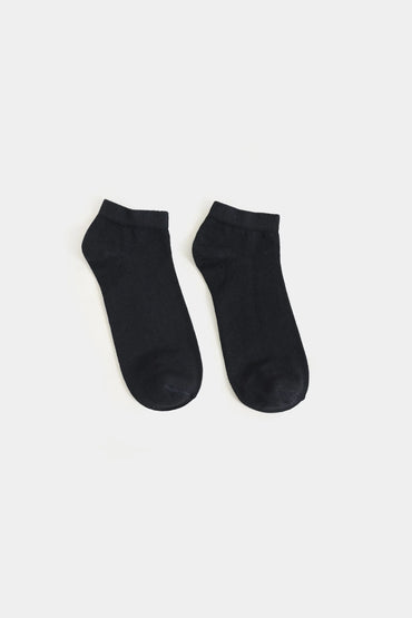 Pack of 3 Men’s Short Crew Socks – Black | 100% Cotton Comfort