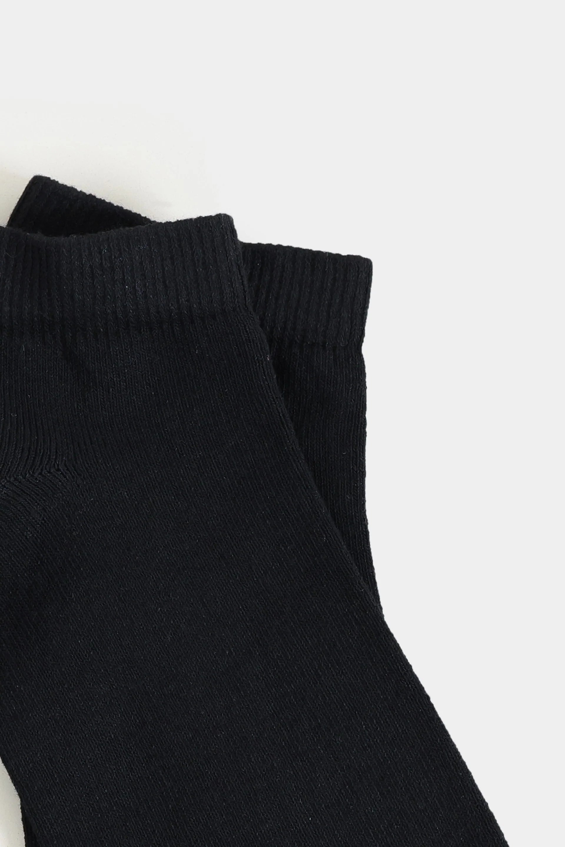 Pack of 3 Men’s Short Crew Socks – Black | 100% Cotton Comfort
