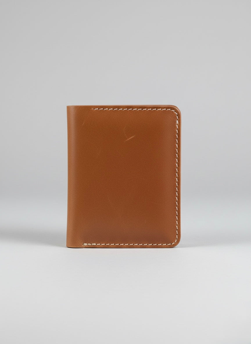 Bi-Fold Leather Wallet - Bronze