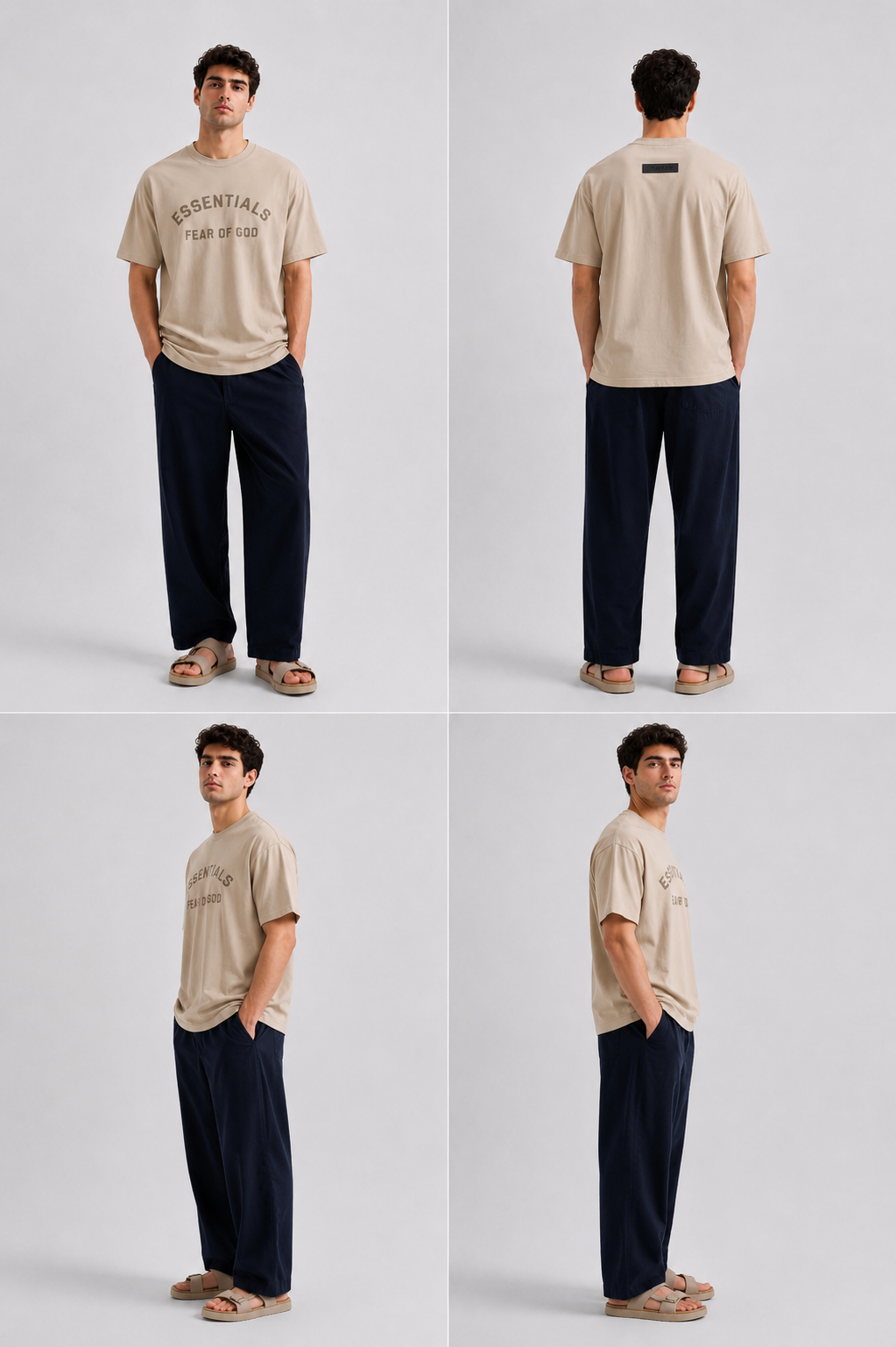 Essential Brand T-Shirt – Beige