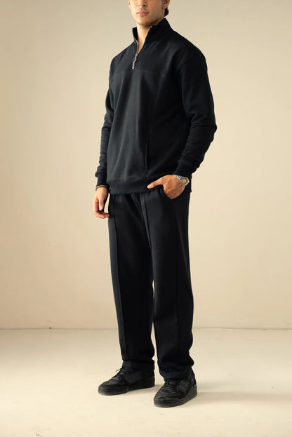 Quarter Zipper Sweatshirt-Black image 4