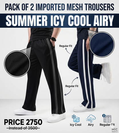 Pack of 2 Deal - Premium Mesh Trousers