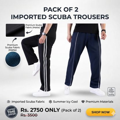 Pack of 2 Deal - Premium Scuba Trousers