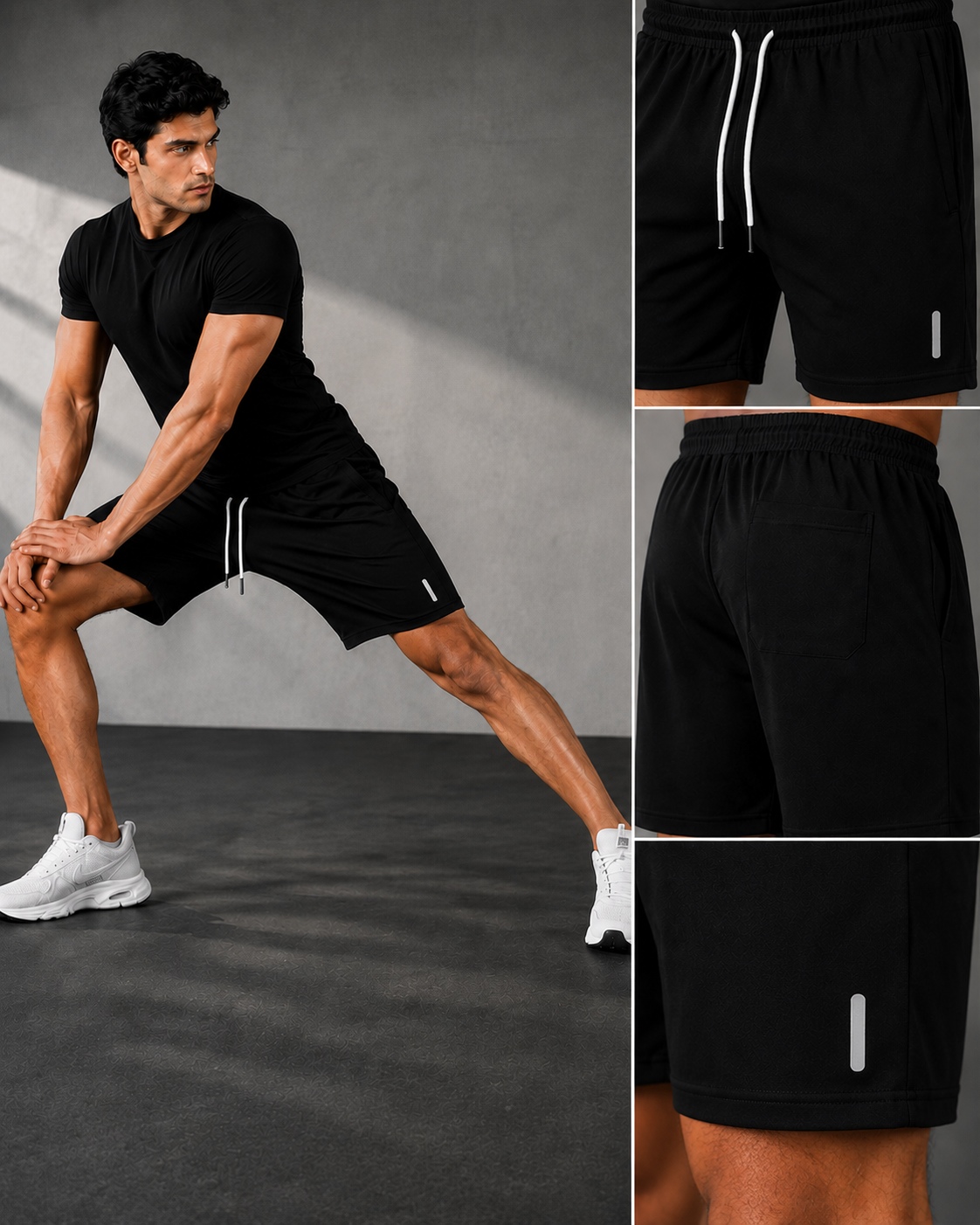 Imported Dri-Fit Stretchable Short – Black