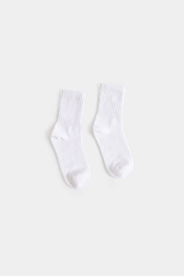 Pack of 3 Men’s Crew Socks – White | 100% Cotton Everyday Comfort