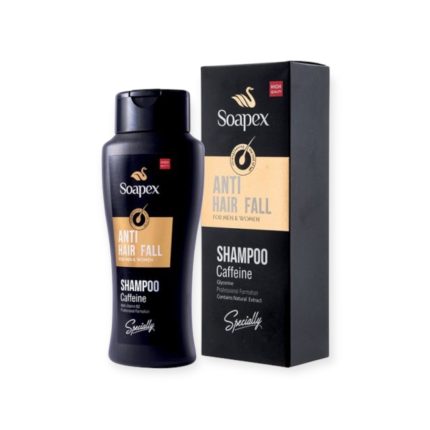 Soapex Anti-Hair Loss Caffeine Shampoo – With Biotin, Procapil & Natural Extracts | For Men & Women (400ml)