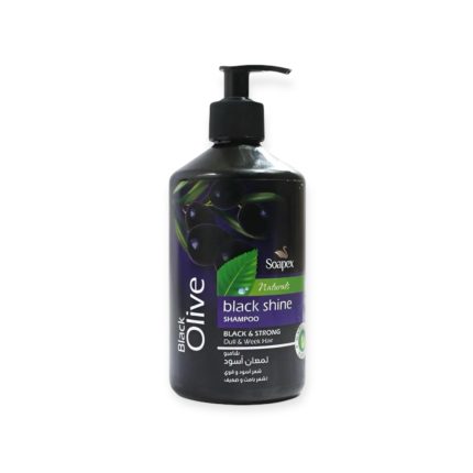 Soapex Natural Black Olive Black Shine Shampoo (500ml) – | For Long, Healthy, Shiny Hair