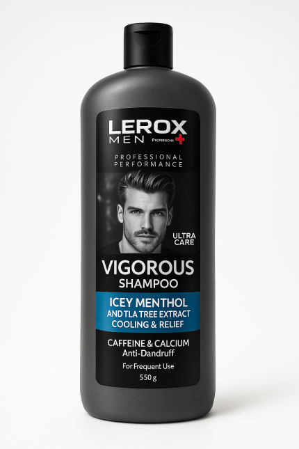 Lerox Anti-Dandruff & Hair Fall Control Shampoo – Tea Tree, Neem | Scalp Care & Hair Growth Formula (550ml)