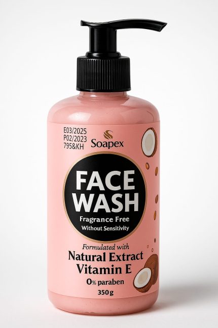 SOAPEX Fragrance-Free Face Wash with Natural Extracts & Vitamin E