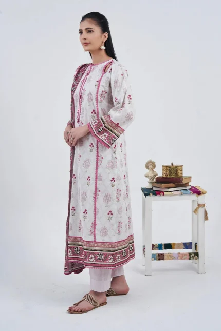 3PC Printed Unstitched Lawn Suit