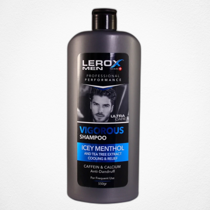 Lerox Anti-Dandruff & Hair Fall Control Shampoo – Tea Tree, Neem | Scalp Care & Hair Growth Formula (550ml)