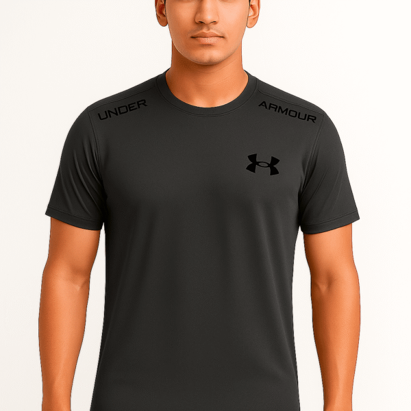 Dark Grey Men’s Dry Fit T-Shirt – Breathable Performance Wear for Training & Casual Use